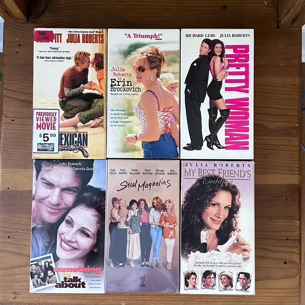Vintage Julia Robert’s VHS Lot of 6